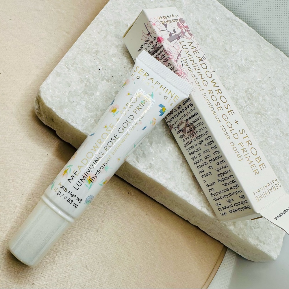 NEW! SERAPHINE BOTANICALS Meadowrose + Strobe - Luminizing Rose Gold Primer